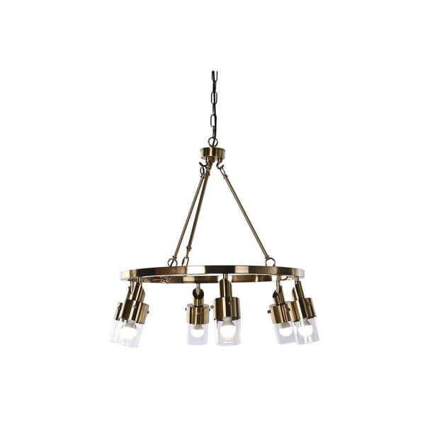Kattolamppu DKD Home Decor 66 x 66 x 60 cm Kristalli Kullattu Metalli 40 W