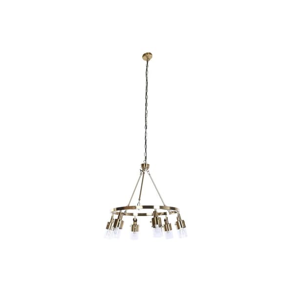 Taklys DKD Home Decor 66 x 66 x 60 cm Krystall Gyllen Metall 40 W Gull