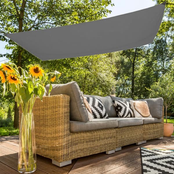 Rektangulär Segelformad Solmarkis Aktive Grå 200 x 0,5 x 300 cm Rektangulär (6 antal)