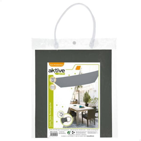 Rektangulär Segelformad Solmarkis Aktive Grå 200 x 0,5 x 300 cm Rektangulär (6 antal)