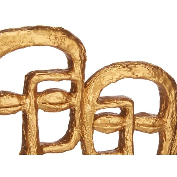 Dekorativ figur Ansigt Gylden 27 x 32,5 x 10,5 cm (4 enheder)