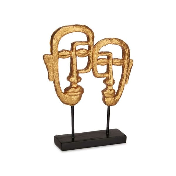 Dekorativ figur Ansigt Gylden 27 x 32,5 x 10,5 cm (4 enheder)
