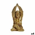 Miniatyrbillede 1 af 2: Dekorativ figur Yoga Gorilla Gylden 17 x 36 x 19,5 cm (4 enheder)