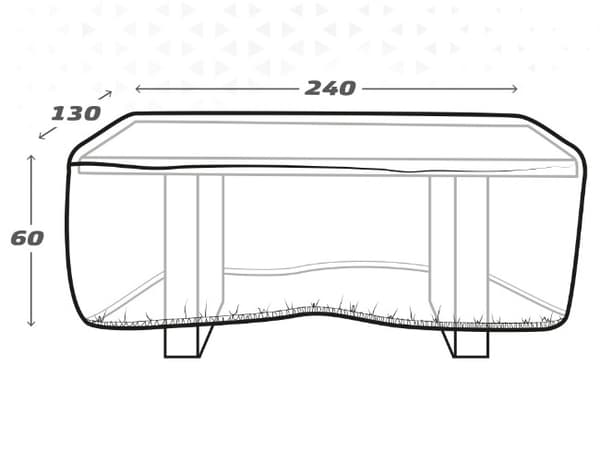 Suojakotelo Aktive Pöydät Polyetyleeni 240 x 60 x 130 cm (6 osaa)