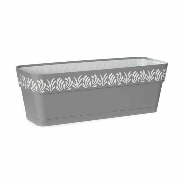 Planter Stefanplast Gaia Grå Plast 49,5 x 17 x 19 cm (12 enheter)