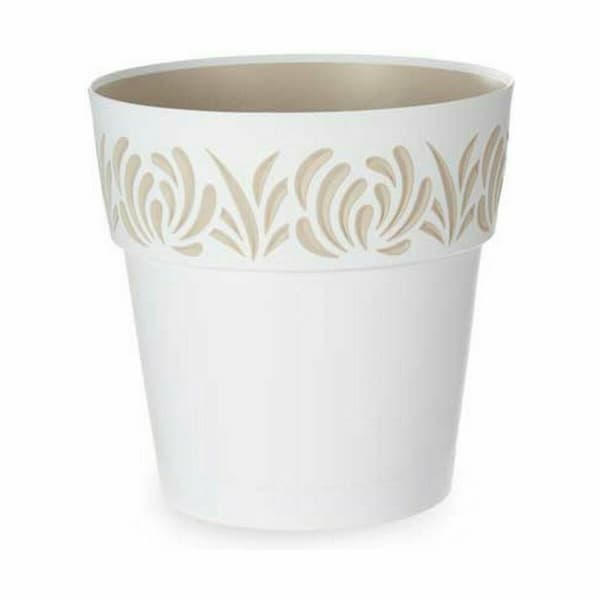 Selvvannende blomsterpotte Stefanplast Gaia Hvit Plast 29 x 29 x 29 cm (6 enheter)