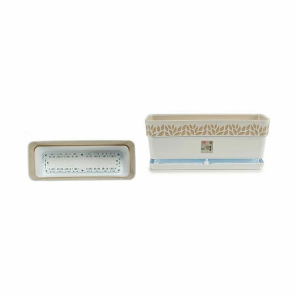 Planter Stefanplast Cloe Hvit Plast 49,5 x 17 x 19 cm (12 enheter)