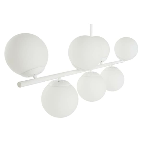 Loftslampe DKD Home Decor 98 x 45 x 30 cm Krystal Metal Hvid 50 W