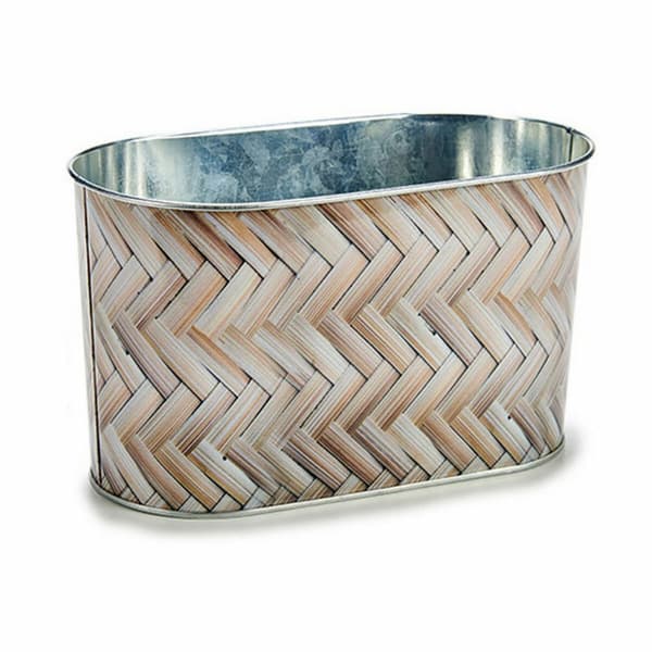 Planter Ibergarden H18A3527D Metall flettet Oval 11,5 x 12 x 22,5 cm (24 enheter)
