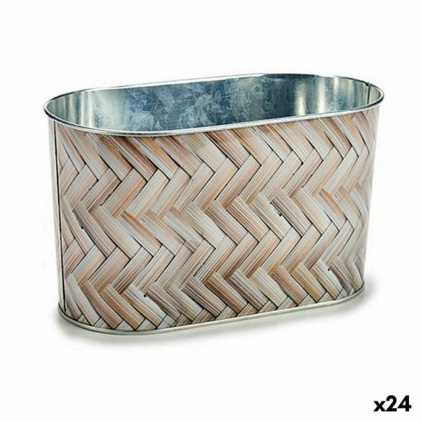 Planter Ibergarden H18A3527D Metall flettet Oval 11,5 x 12 x 22,5 cm (24 enheter)