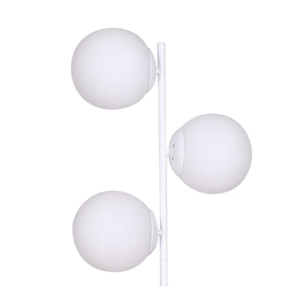Golvlampa DKD Home Decor 35 x 25 x 167 cm Glas Metall Vit 220 V 50 W