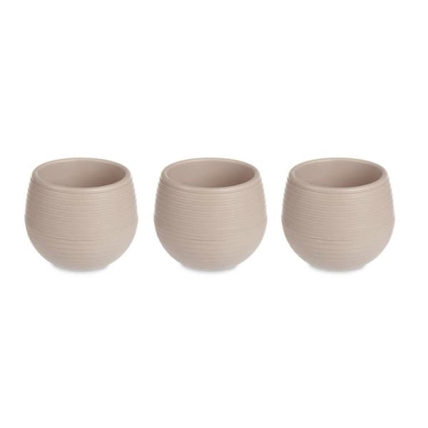 Ruukkusetti Ibergarden ES0501214S3 Ruskeanharmaa Muovinen 16,5 x 16,5 x 14,5 cm (4 osaa)