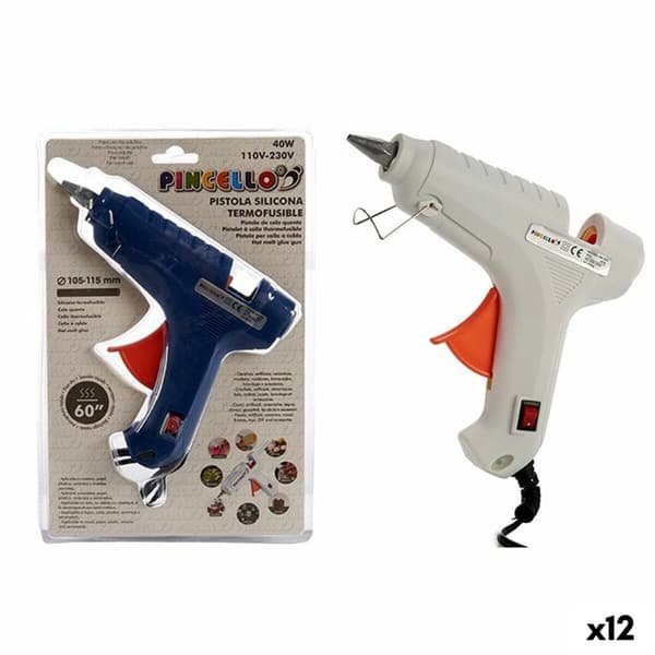 Silikonpistol Metall Plast (12 enheter)