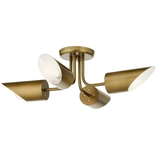 Taklys DKD Home Decor Gyllen Metall 50 W 70 x 70 x 20 cm