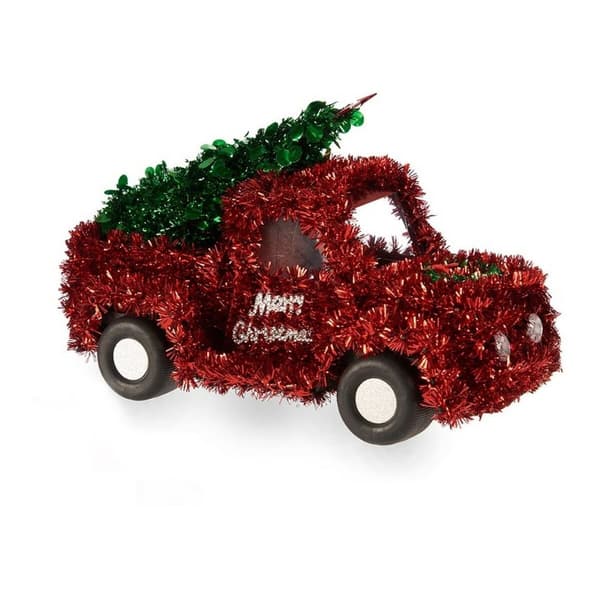 Koristehahmo Pakettiauto Koristenauha Punainen Vihreä polypropeeni PET 15 x 18 x 27 cm (8 osaa)