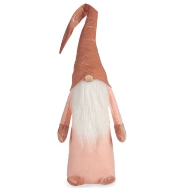 Dekorativ figur Dværg Hvid Pink Polyester Træ Sand 20 x 100 x 25 cm (8 enheder)