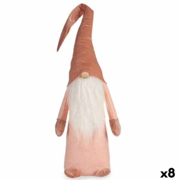 Dekorativ figur Dværg Hvid Pink Polyester Træ Sand 20 x 100 x 25 cm (8 enheder)