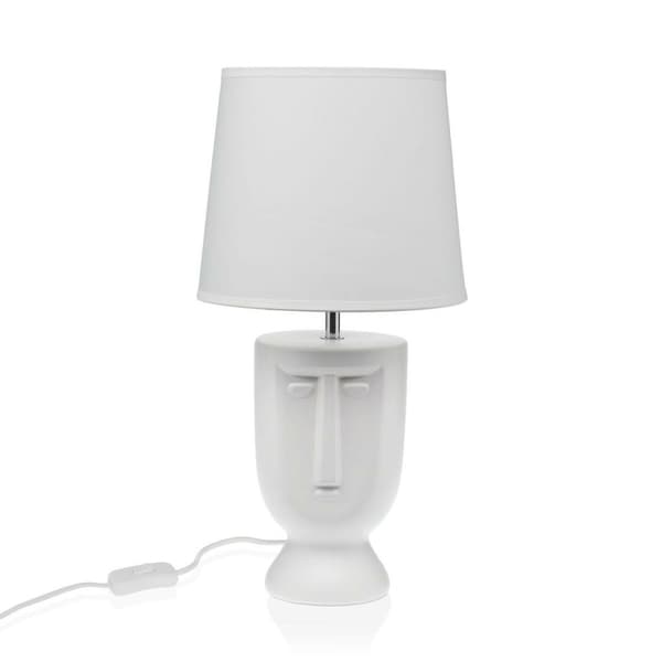 Bordslampa Versa Vit Keramik 60 W 22 x 42,8 cm