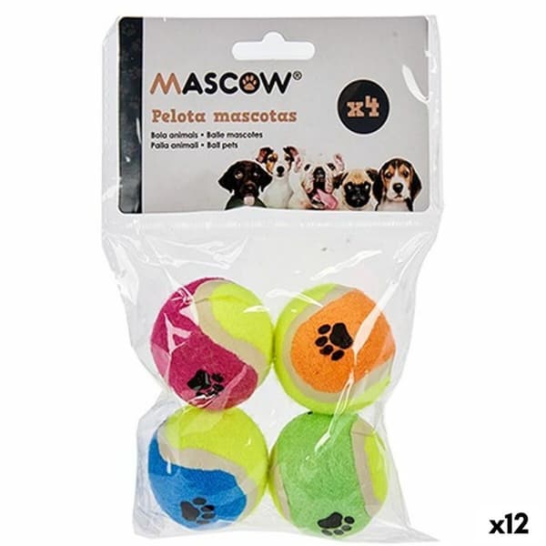 Koiranlelu Mascow MC1010A(PHB) Monivärinen Polyetyleeni polypropeeni ABS Pallo Ø 4,5 cm (12 osaa)