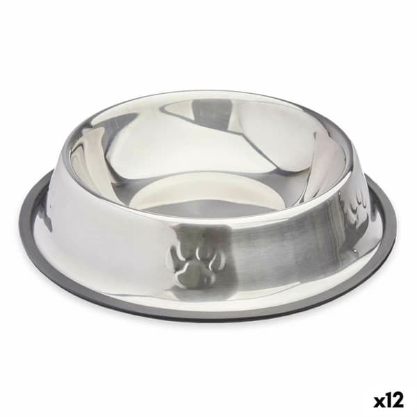 Hundmatare Mascow 309 Grå Silvrig Gummi Metall 26 x 7 x 26 cm (12 antal)