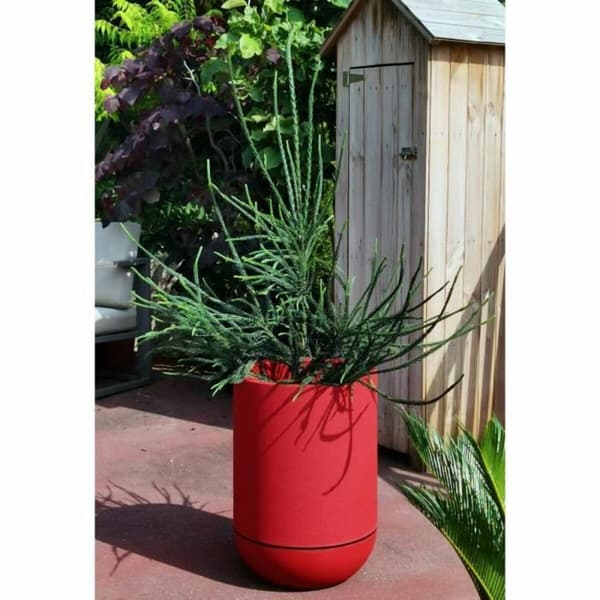 Kukkaruukku Riviera Granite D40 Punainen Muovinen Pyöreä Ø 40 cm