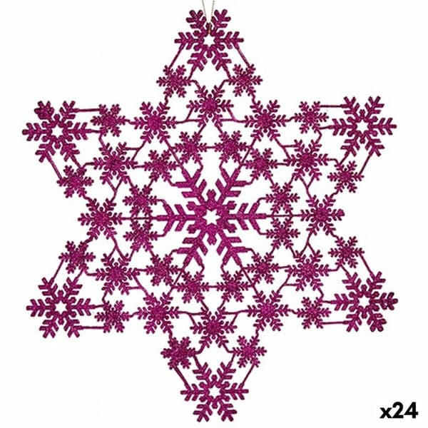Julekule Stjerne Fuksia 29 x 0,1 x 32 cm (24 enheter)