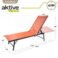 Miniatyrbilde 4 av 7: Liggende solseng Aktive Oransje 180 x 35 x 49 cm (2 enheter)