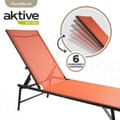 Miniatyrbilde 5 av 7: Liggende solseng Aktive Oransje 180 x 35 x 49 cm (2 enheter)