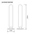 Miniatyrbillede 4 af 11: Skrivebordslampe Activejet AJE-MUSIC BAR RGB Sort Ja RGB 80 5 W
