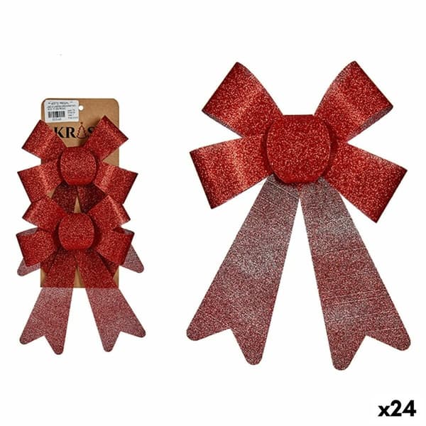 Joulukoristesetti Krist+ 65548 Punainen PVC 15 x 2 x 17 cm Lasso (24 osaa)