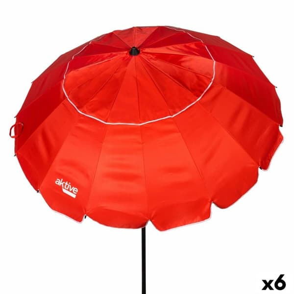 Aurinkovarjo Aktive Rød Aluminium 220 x 215 x 220 cm (6 enheter)