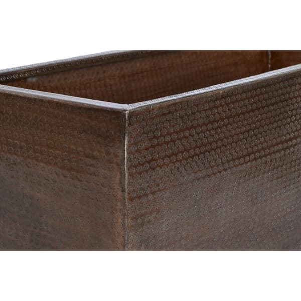 Sett med blomsterpotter Home ESPRIT Gyllen Aluminium 100 x 43 x 40 cm