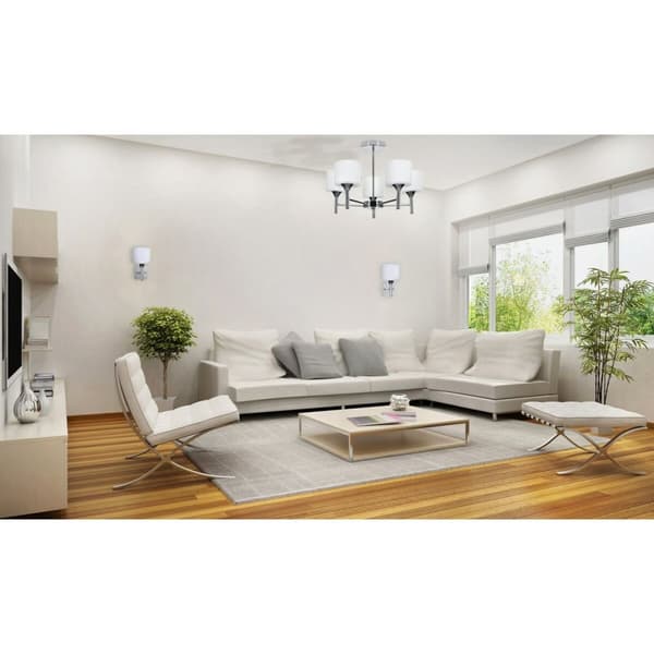 Væglampe Activejet AJE-MIRA 1P Hvid Sølvfarvet Metal 40 W 23 x 21,5 x 11,5 cm (1 Dele)