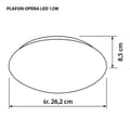 Miniatyrbild 3 av 4: Taklampa Activejet AJE-OPERA 12W Vit 80 12 W