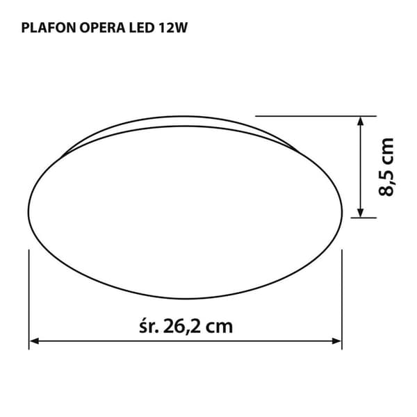 Taklampa Activejet AJE-OPERA 12W Vit 80 12 W