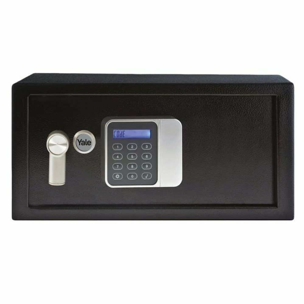 Kassaskåp med elektroniskt lås Yale Svart 24 L 20 x 43 x 35 cm Stål