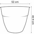 Miniatyrbillede 4 af 4: Urtepotte EDA Grå Ø 52 cm Mørkegrå Plastik Cirkulær Moderne