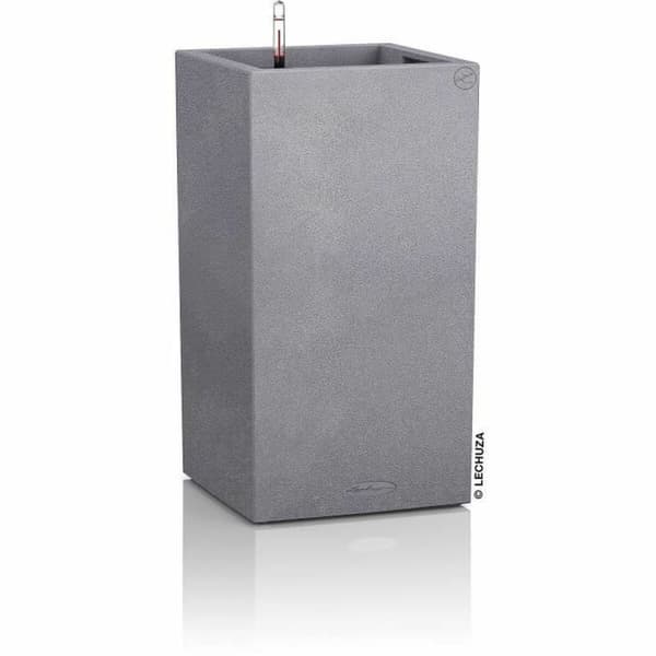 Urtepotte Lechuza 40 x 40 x 76 cm Grå polypropylen Rektangulær