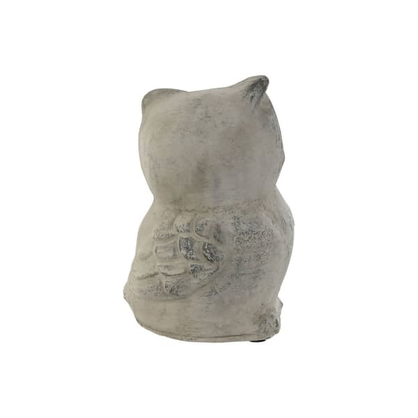 Dekorativ Figur Home ESPRIT Grå Ugle Aldret overflate 10 x 9 x 14 cm (3 enheter)