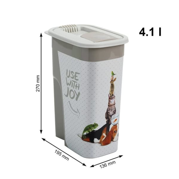 Kat Feeder Rotho Beige Plastik