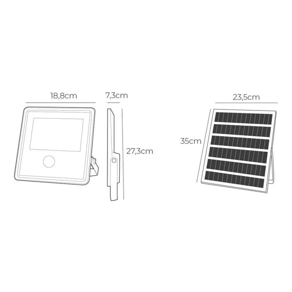 Valonheitin/projektorivalo EDM 31862 100 W 1200 Lm Aurinkokenno Liiketunnistin (6500 K)