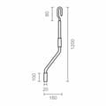 Miniatyrbillede 2 af 2: Håndsving til markise Micel TLD06 Hvid 120 cm Lav