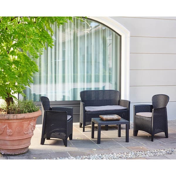 Garden furniture IPAE Progarden Jungle jun06can Antrasiitinharmaa (4 Kappaletta)