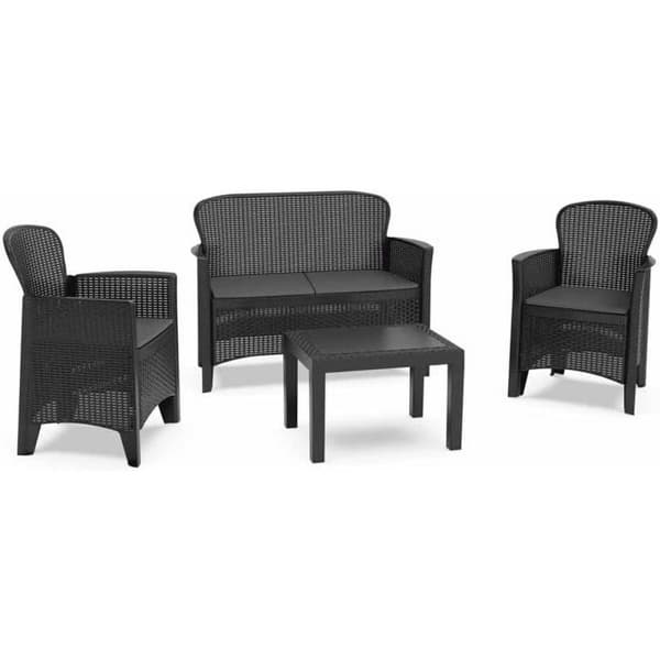 Garden furniture IPAE Progarden Jungle jun06can Antrasiitinharmaa (4 Kappaletta)