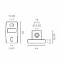 Miniatyrbilde 3 av 3: Markisebrakett Micel TLD02 Hvit 4,4 x 3,82 x 8,6 cm Vegg 2 Deler