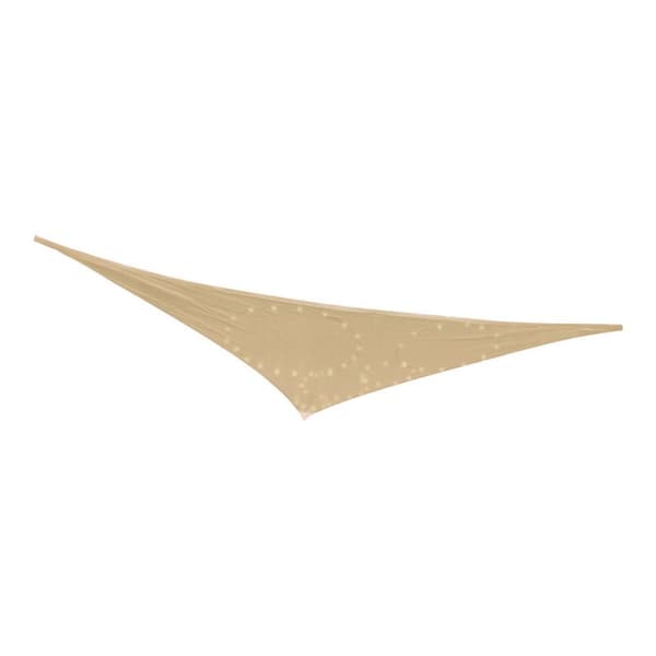 Skugga segel Beige 3 x 3 x 3 m LED Ljus Extern Sol Markis