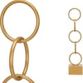 Miniatyrbilde 2 av 2: Dekorativ Figur Ringer Gyllen Metall (12,5 x 60,5 x 12,5 cm)