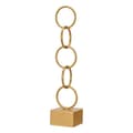 Miniatyrbilde 1 av 2: Dekorativ Figur Ringer Gyllen Metall (12,5 x 60,5 x 12,5 cm)