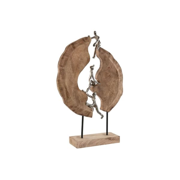 Dekorativ figur Home ESPRIT Brun Sølvfarvet 35 x 9 x 52 cm