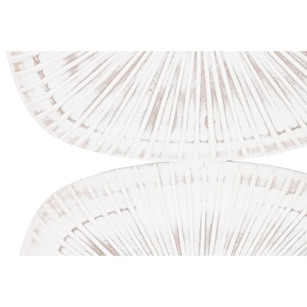Veggpryd Home ESPRIT Hvit Moderne Aldret overflate 89 x 2,5 x 89 cm